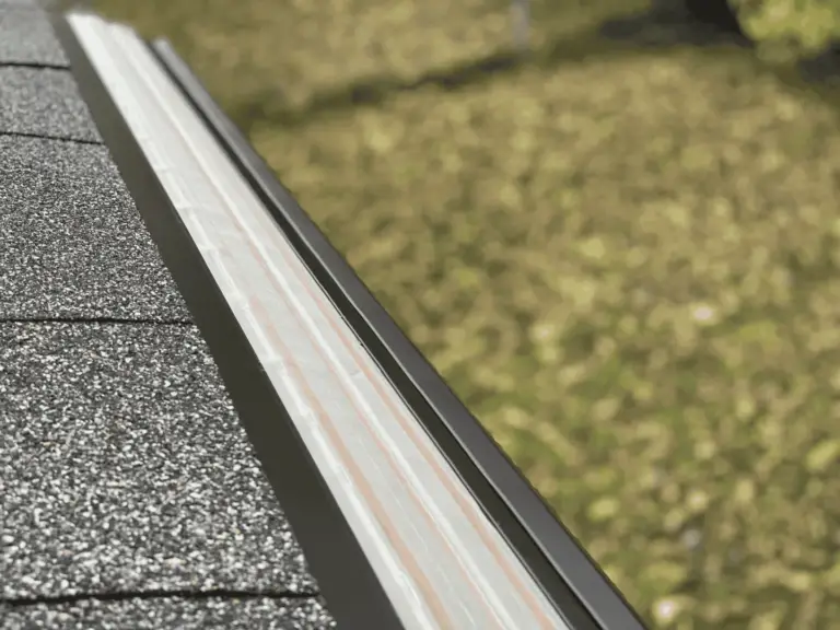 Musket brown MasterShield gutter guards installed